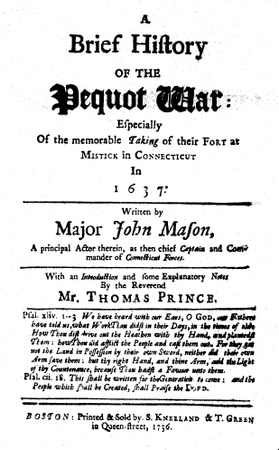 pequot war pequot war